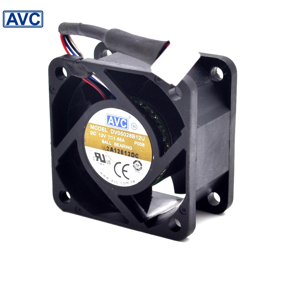 Original AVC DV05028B12U Cooling Fan 12V 1.65A 19.8W 4wires DV05028B12U Fans